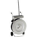 Abrollwagen, für PET-& PP Kunststoffbänder mit Kern-Ø 406 mm & Breite bis 19 mm, mit Trommelbremse, L 400 x B 650 x H 970 mm, vollverzinkt