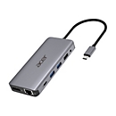 Acer 12-In-1 Type-C Adapter - Dockingstation - USB-C - 2 x HDMI, DP - 1GbE - für Chromebook 51X; Extensa 15; Predator Helios 300; Predator Triton 300; TravelMate Spin B3