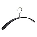 Acryl kleerhanger Rudolf Weber KG Curve, hangerdikte 6 mm, verchroomd, draaibare haak, 4 stuks, zwart
