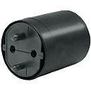 Adaptateur de prise DE sur CH, type T11, 2 broches, noir