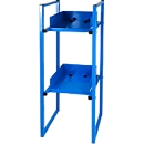 ADB Fassregal, für 2x 30/60 Liter Fässer, H 1200 x B 470 x T 650 mm, lichtblau RAL 5012