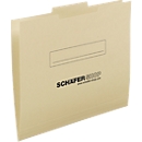 Adjustment folder, for single files in A4 format, with protruding tab in the middle, kraft cardboard 250 g/m², light charcoal, 50 pieces