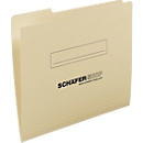Adjustment folder, for single files in A4 format, with protruding tab on the left, kraft cardboard 250 g/m², light charmeois, 50 pieces