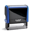 Adress-Stempel trodat® Printy 4915, Gehäusefarbe blau & Stempelabdruckfarbe schwarz