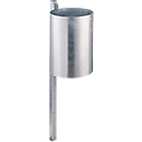 Afvalbak met bevestigingspaal, Ø 300 x H 380 mm