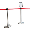 Afzetpaal, 2 stuks + bord, rood