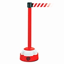 Afzetpaal met trekband, rood, Trekband rood/wit
