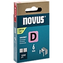 Agrafes Novus type D, longueur 6 mm, fil d'acier, 1200 pcs.