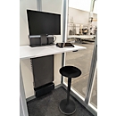 Aide à la verticalisation Kleusberg pour CoWoCube® 1 &amp; 2, réglable en hauteur, ergonomique, revêtement en polyamide, repose-pieds antidérapant, noir