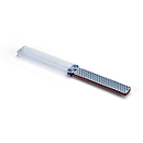 Aiguisoir diamant DMT DiaFold, oblong, double face grossière 45 µ/fine 25 µ, peut être utilisé à sec et à l'eau, poignées pliantes, L 240 mm, bleu-rouge