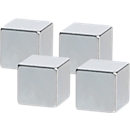 Aimant néodyme 32393, env. 3 kg force d'adhérence, idéal pour tableaux en verre, l. 10 x P 10 x H 10 mm