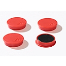 Aimants puissants, Ø 40 mm, force d'adhérence env. 1200 g, 4 p., rouge