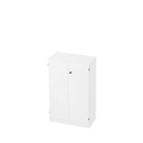 Aktenschrank 3 OH, B 800 x T 420 x H 1270 mm, abschliessbar, weiss/weiss