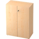 Aktenschrank TOPAS LINE, 3 Ordnerhöhen, Türen abschließbar, Ahorn-Dekor/Ahorn-Dekor