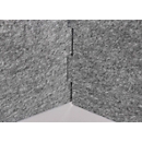 Akustik-Trennwand, für Schreibtische, L-Form, Schallabsorberklasse C, Kabelführung, B 955/880 x T 650 x H 600 mm, Vlies, grau-meliert