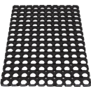 Alfombrilla de goma con forma de anillo Eazycare Scrub, 600 x 400 mm, negra