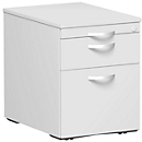 ALICANTE mobile pedestal, 1 drawer, HR &amp; utensil pull-out, W 430 x D 600 x H 566 mm, light gray