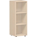 ALICANTE shelving unit, 3 filing heights, 2 shelves, W 400 x D 400 x H 1104 mm, maple finish
