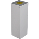 Alicante waste bin, 45 l, self-extinguishing, white/aluminium