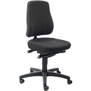All-In-One Trend swivel chair 9633, with castors, fabric upholstery, Duotec black speckled