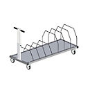 Almacén bajo mesa para mesa de embalaje y trabajo Sistema Rocholz 1600/2000, largo, hasta 160 cajas plegables, An 1600 x Pr 600 x Al 604 mm, gris claro