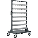 Almacén para piezas pequeñas Schäfer Shop Select, con ruedas, 4 ruedas, sin cajones transparentes, Alt. 1450 x An. 825 x Prof. 550 mm, acero, gris antracita RAL 7016