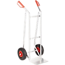 Alu-Sackkarre Select 2106B/150, mit Handgriffen und Sicherheitsbügel, Vollgummi-Räder, Schaufel B 300 x T 290 mm, bis 150 kg