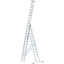 Alu-Vielzweckleiter 3 x 14 Sprossen, mit Trigon-Traverse