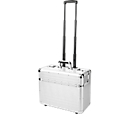 ALUMAXX Pilot Case, with carrying handle and wheels, with Notebook compartment, aluminium, silver