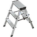 Aluminum double stepladder, 6 steps