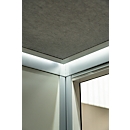 Amortiguador acústico de pared Kleusberg para CoWoCube®, para optimizar la acústica de la sala, fieltro en la parte frontal, protección contra incendios B1 según DIN 4102, ancho 500 x alto 1000 mm, blanco