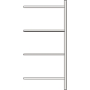 Anbauregal, 4 Böden, H 2278 x B 1055 x T 300 mm, lackiert