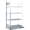 Anbauregal REG-B 1072 für Gefahrstoffregal asecos REG-B 1072, B 1010 x T 725 x H 2000 mm, mit 45 l Bodenauffangwanne und 4 Stahl-Gitterostböden