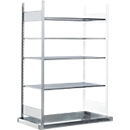 Anbauregal REG-B 1344 für Gefahrstoffregal asecos REG-B 1344, B 1306 x T 526 x H 2000,  mit 41 l Bodenauffangwanne und 4 Stahl-Gitterostböden