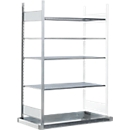 Anbauregal REG-B 1364 für Gefahrstoffregal asecos REG-B 1364, B 1306 x T 726 x H 2000,  mit 57 l Bodenauffangwanne und 4 Stahl-Gitterostböden