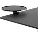 Anbautisch, für die Montage an Schreibtischen, rund, mit Tischklemme, Ø 280 mm, Metall, schwarz lackiert