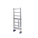 Andamio plegable Krause RollTec®, altura de trabajo hasta 2,9 m, cargable hasta 200 kg/m2, con cubierta, móvil, aluminio