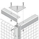 Ángulo de cobertura, 50 x 50 x 2150 mm, opcional para estabilización, plateado claro