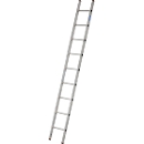 Anlegeleiter Krause Sibilo, 1-teilig, 9 Sprossen, bis 150 kg, Fußstopfen, B 360 x T 60 x H 2700 mm, Aluminium