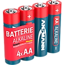 Ansmann Alkaline-batterijen Mignon AA, 4 stuks