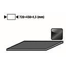 Antislipmat voor asecos veiligheidskasten van de series UB90 en UB30, zwart, B 720 x D 438 x H 1,3 mm