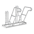 Aparcabicicletas WSM, unilateral, para ruedas de hasta 55 mm ancho, An 1000 x P 390 x Al 800 mm, acero galvanizado, 2 plazas