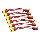 APC Power Cord Kit - Stromkabel - IEC 60320 C19 zu IEC 60320 C20 - 16 A - 61 cm - Rot (Packung mit 6)