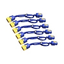 APC Schneider Electric Color Coded Locking Power Cords - Stromkabel - IEC 60320 C20 zu IEC 60320 C19 - Blau (Packung mit 6)