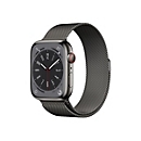 Apple Watch Series 8 (GPS + Cellular) - 45 mm - Graphite Stainless Steel - intelligente Uhr mit Milanaise Armband - Handgelenkgröße: 150-200 mm - 32 GB