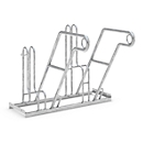 Arceaux pour vélos WSM, 1 côté, p. pneus jusqu'à 55 mm de large, l. 1000 x P 390 x H 800 mm, acier galvanisé, 2 places de stationnement