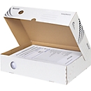 Archiefdozen Leitz® Easyboxx 80, A4, automatische opbouw, deksel, grijpgat beschrijfbaar etiket,  B 80 mm, wit, 25 stuks