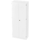 Archiefkast, 5 ordnerhoogten, afsluitbaar, B 800 x D 420 x H 2004 mm, wit/wit