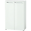 Archiefkast MONTERIA, 3 ordnerhoogten, afsluitbaar, B 800 x D 370 x H 1200 mm, wit