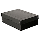 Archivbox Falken PURE Box Black A4, für bis zu 1250 Blatt, mit Beschriftungsfeld, L 320 x B 240 x Füllhöhe 100 mm, Blauer Engel, FSC®-Pappe, schwarz